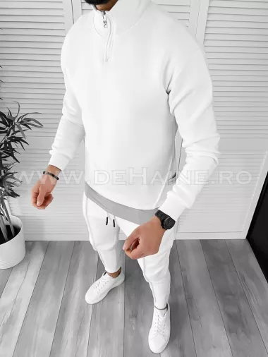 Trening barbati alb pantaloni + hanorac K182 33-4.1